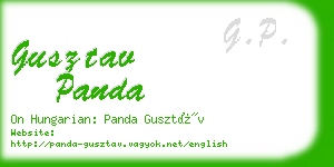 gusztav panda business card